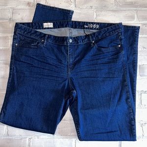 NWOT GAP always skinny cuffed dark jeans size 35r